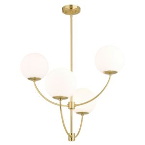 Avers  Chandelier in Natural Brass by Vaxcel