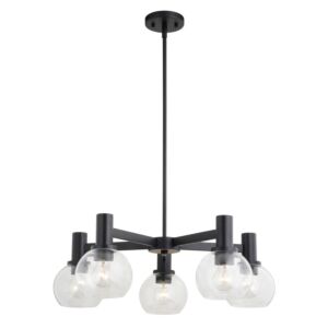 Marshall  Chandelier in Matte Black by Vaxcel