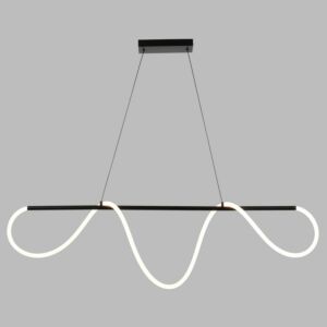 Bowman LED Linear Chandelier in Matte Black by Vaxcel