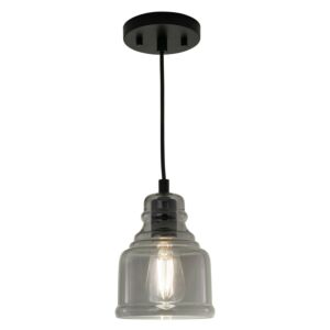 Millie  Mini Pendant in Matte Black by Vaxcel