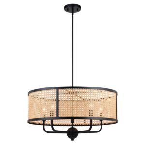 Berens  Pendant in Matte Black by Vaxcel