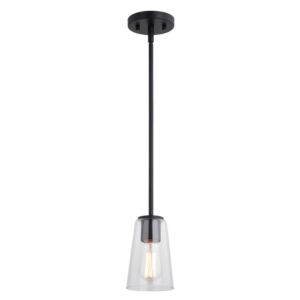 Beverly  Mini Pendant in Matte Black by Vaxcel