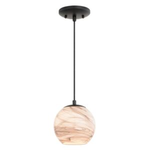 Milano  Mini Pendant in Matte Black by Vaxcel