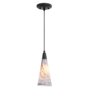 Milano  Mini Pendant in Matte Black by Vaxcel