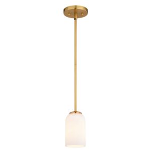 Shelby  Mini Pendant in Natural Brass by Vaxcel