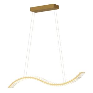 Edgewater LED Linear Chandelier in Gilded Brass by Vaxcel