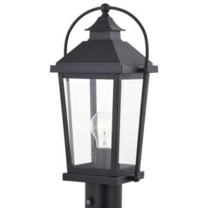 Lexington  Outdoor Post Mount in Textured Black by Vaxcel