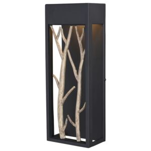 Ocala LED Outdoor Wall Mount in Textured Black and Poplar by Vaxcel