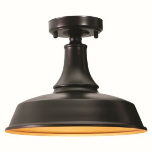 Dorado  Outdoor Semi Flush Mount in Dark Bronze and Light Gold by Vaxcel