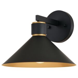 Dunbar  Outdoor Wal Mount in Matte Black and Gold by Vaxcel