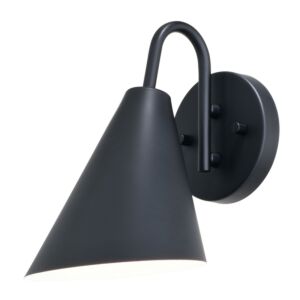 Hanson  Outdoor Wall Mount in Matte Black and White by Vaxcel