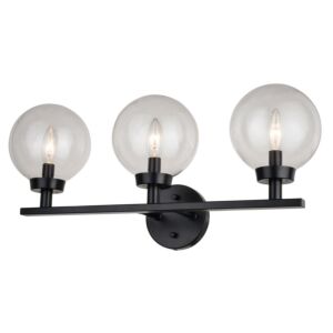 Lander  Bathroom Vanity Light in Matte Black by Vaxcel