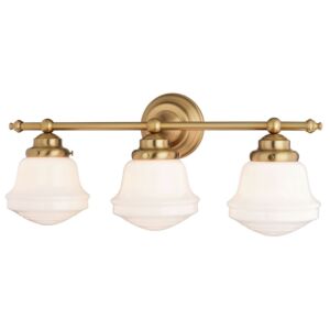 Huntley  Bathroom Vanity Light in Natural Brass by Vaxcel