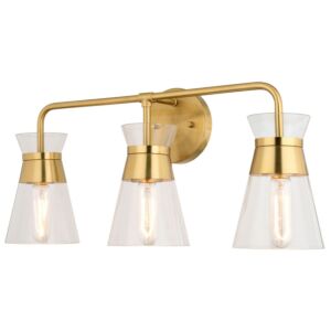 Harper  Bathroom Vanity Light in Natural Brass by Vaxcel