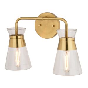 Harper  Bathroom Vanity Light in Natural Brass by Vaxcel