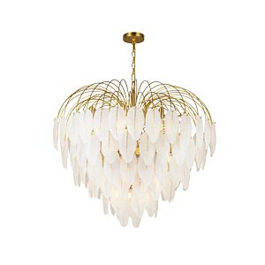 Alessia  Chandelier in Brushed Brass by Artcraft