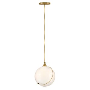 Skye LED Pendant in Heritage Brass by Hinkley