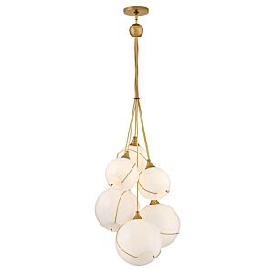 Skye LED Chandelier in Heritage Brass by Hinkley