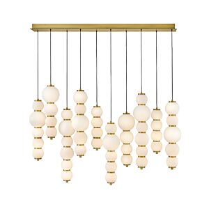 Trigo LED Linear Pendant in Lacquered Brass by Hinkley