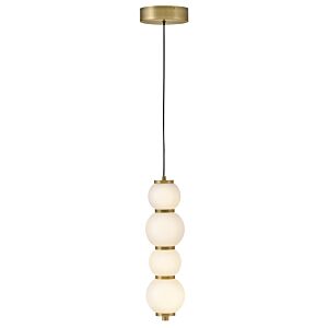 Trigo LED Pendant in Lacquered Brass by Hinkley