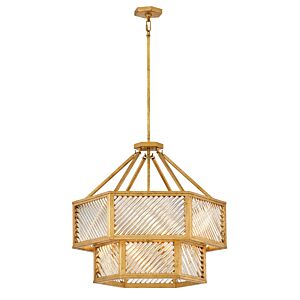 Sura LED Chandelier in Distressed Brass by Hinkley