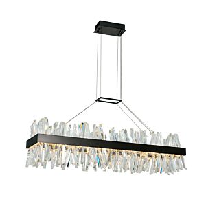 Glacier LED Island Pendant in Matte Balck by Allegri