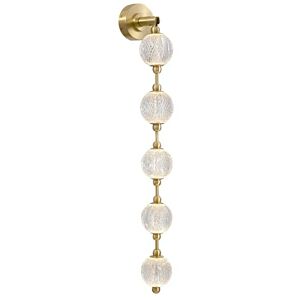 Marni LED Wall Bathroom Vanity Light in Natural Brass by Alora