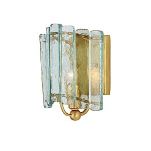 Duvernell  Wall Sconce in Contemporary Gold Leaf   Clear by Currey and Company