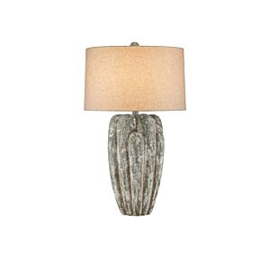 Buttress  Table Lamp in Dark Gray   White Texture by Currey and Company