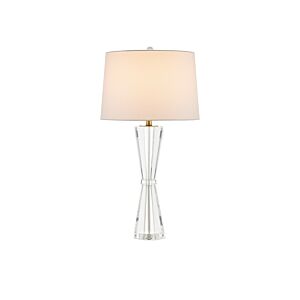 Duveen  Table Lamp in Clear   Polished Brass by Currey and Company