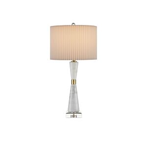 Edelmar  Table Lamp in White   Clear   Natural Brass by Currey and Company