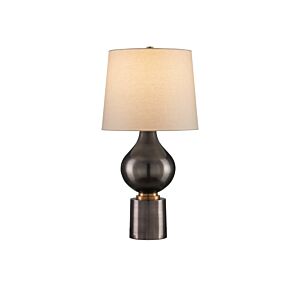 Tamerlane  Table Lamp in Black Nickel   Vintage Brass by Currey and Company