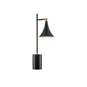 Bibliophile LED Table Lamp in Matte Black   Matte Brass by Currey and Company