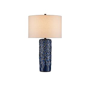 Fairmont  Table Lamp in Dark Blue Reactive by Currey and Company