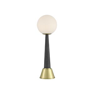 Sortie LED Table Lamp in Polished Brass   Milk by Currey and Company