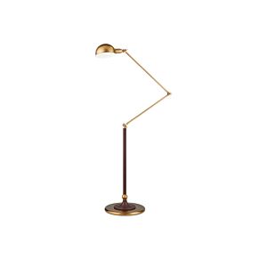 Libretto LED Floor Lamp in Antique Brass   Brownish Red by Currey and Company