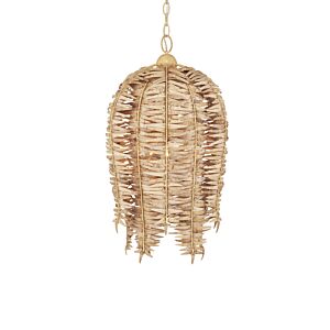 Tiptur  Pendant in Natural   Coco Cream by Currey and Company