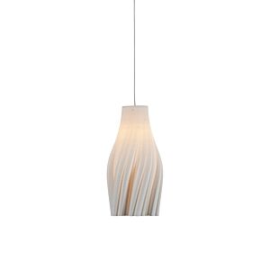 Posh  Pendant in White   Silver by Currey and Company