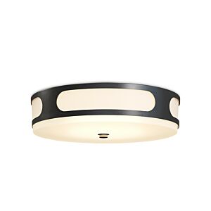 Swale LED Outdoor Flush Mount in Black   White by Currey and Company