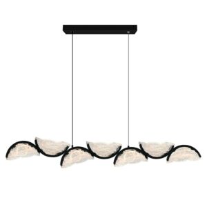 Moon LED Chandelier in Black by CWI Lighting