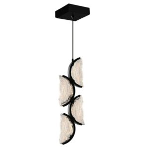 Moon LED Mini Pendant in Black by CWI Lighting