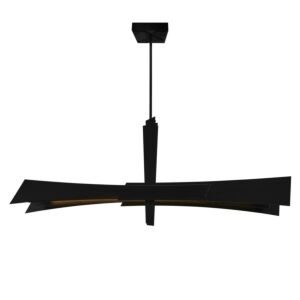 Solara LED Chandelier in Black by CWI Lighting