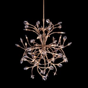 Fiore  Chandelier in Pearlized Antique Brass by Allegri