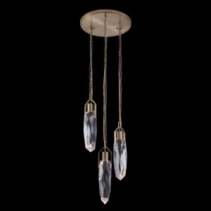 Diamante LED Pendant in Winter Brass by Allegri