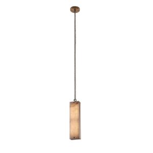 Vertical LED Pendant in Winter Brass by Kalco