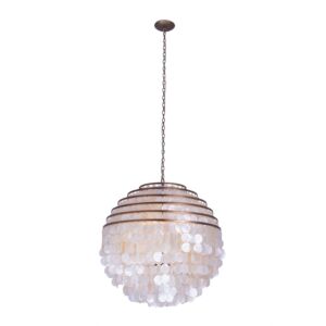 Sphere  Pendant in Pearlized Antique Brass by Kalco