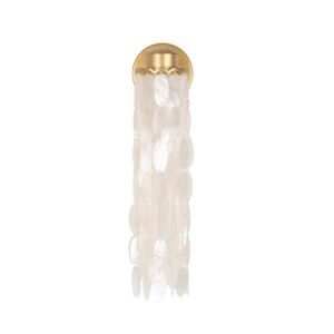 Edgy LED Wall Sconce in Oxidized Gold Leaf by Kalco