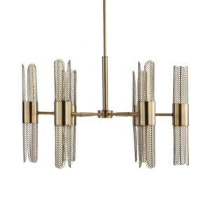 Cret LED Chandelier in Oxidized Brass by Uttermost