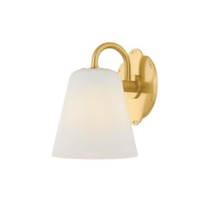 Leonella  Bathroom Vanity Light in Aged Brass by Mitzi