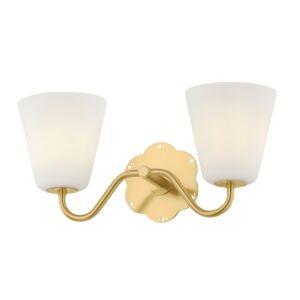 Leonella  Bathroom Vanity Light in Aged Brass by Mitzi